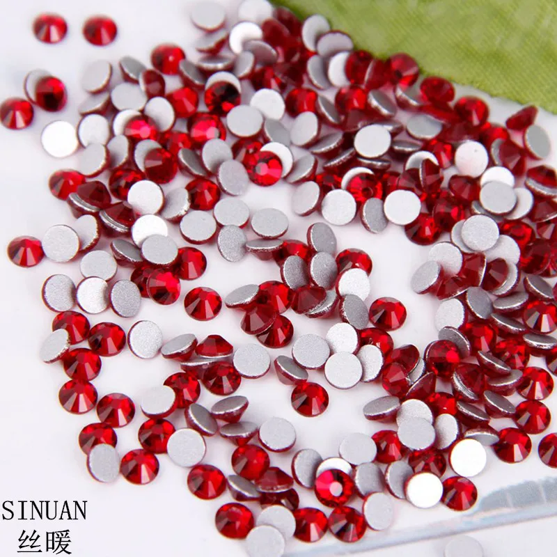 Buy SINUAN Red Rhinestones Glue On Rhinestones Nail Art Crystal Decoration