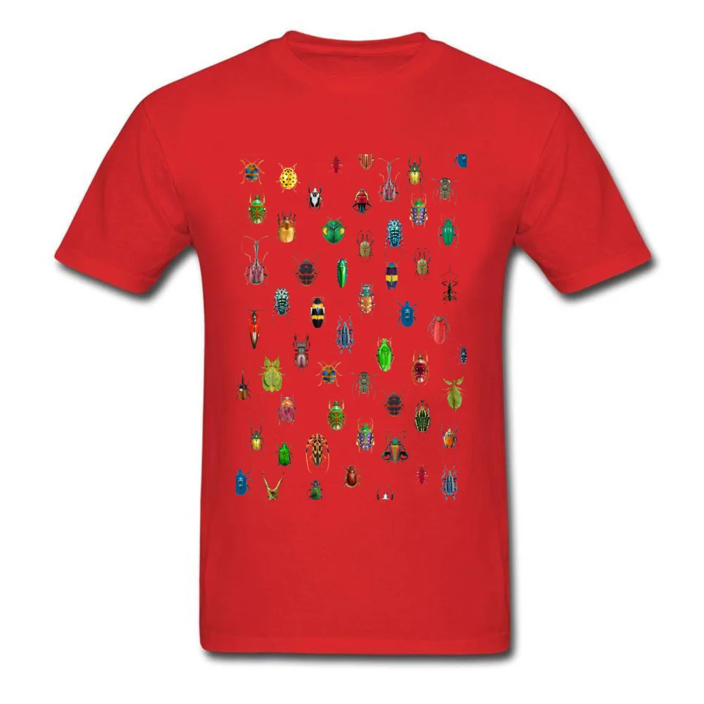 Bugs Men Slim Fit Normal Tops T Shirt Round Neck Mother Day Pure Cotton T-Shirt Design Short Sleeve Tops Shirts Bugs red