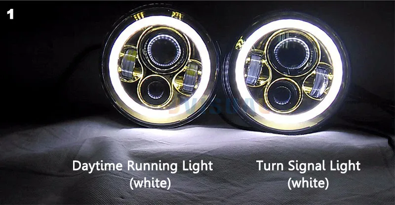 7-дюймовый светодиодный галогенный фары " светодиодный налобный фонарь H4 Hi/low Автомобильная фара с угловым глазом для Jeep Puch Kenworth Nissan Suzuki Samurai