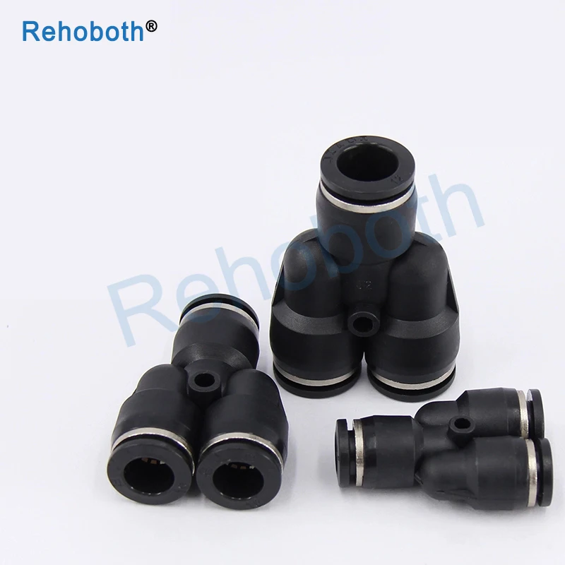 

1Pcs "Y" Pneumatic Connector Tee Union Push In Fitting for Air Pipe PY04 PY06 PY08 Y Type Shape Pneumatic Parts