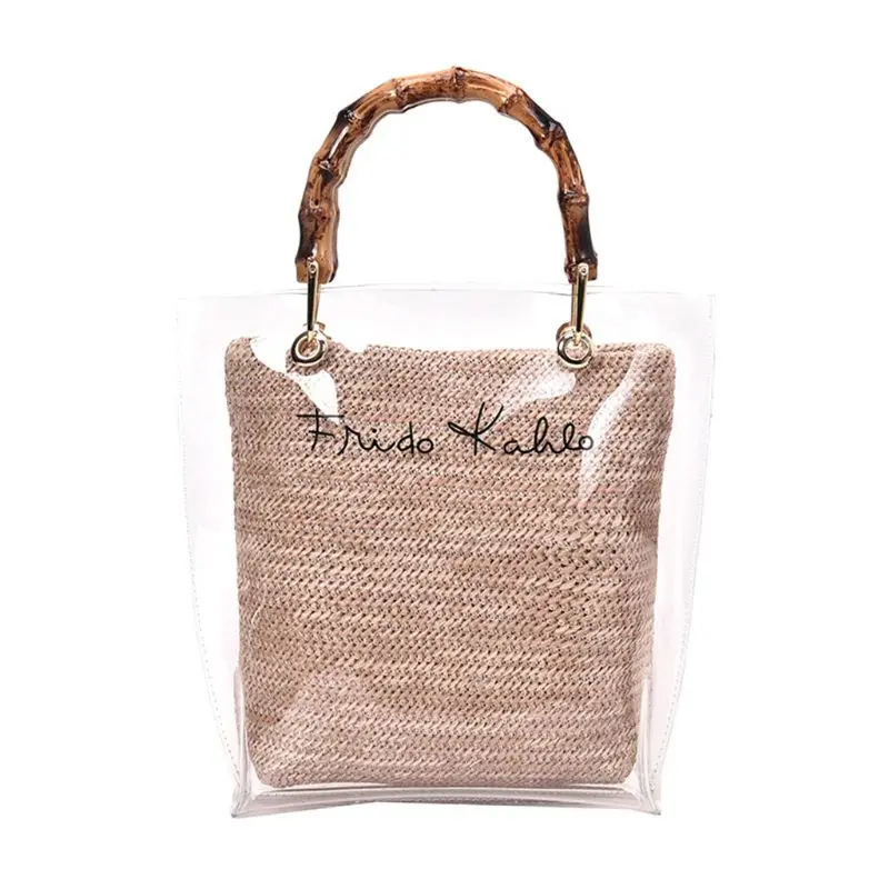 

Women Transparent Handbag Totes Chain Bag Lady Travel Summer Beach Shoulder Crossbody Holiday