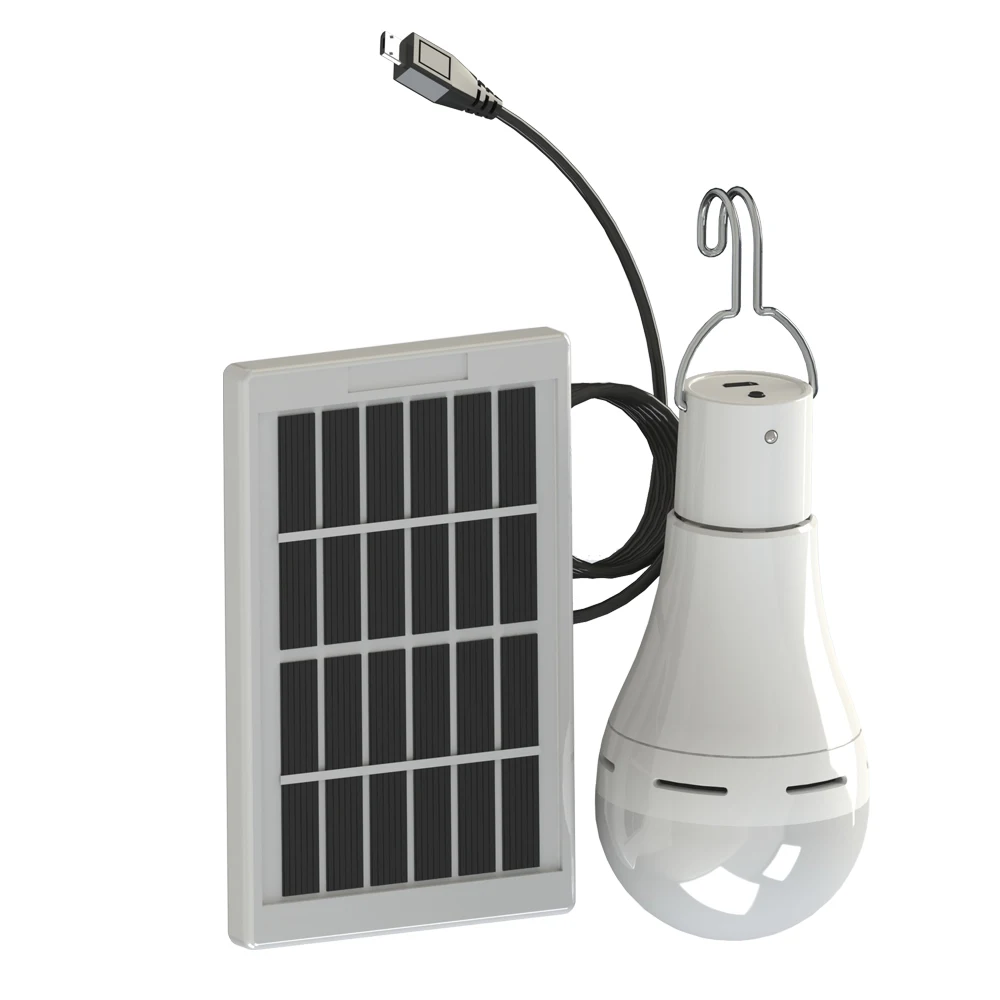 LED energy saving lamp solar power outage emergency light bulb sunning