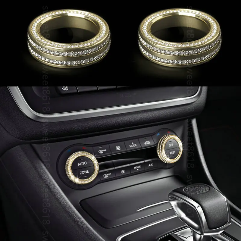 2x diamond Стиль AC центр Пуговицы Накладка для Benz cla класс 13-17 и gla класса 14- 17 и класс 13-17& B класс 12-17