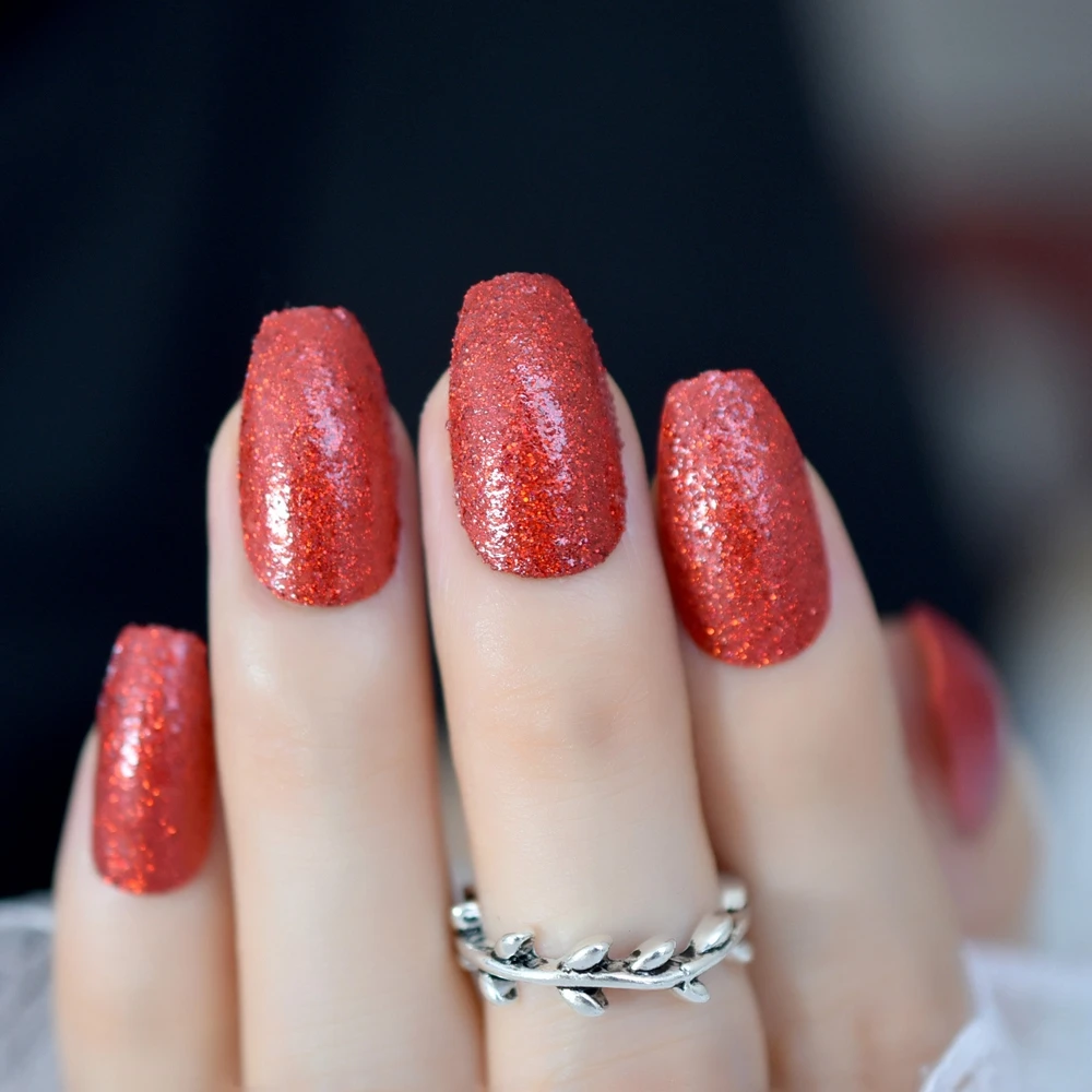 Красный гроб ногти балерины накладные ногти для наращивания пальцев Маникюр акриловый пресс на ногти искусство УФ искусственные ногти - Цвет: Z879