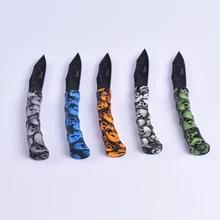 Ghillie Cool Folding Blade Knife Camping Survival Knife, Mini Blade Pocket Fruit Knife, ABS Ghost Handle Beautiful Gift Knife