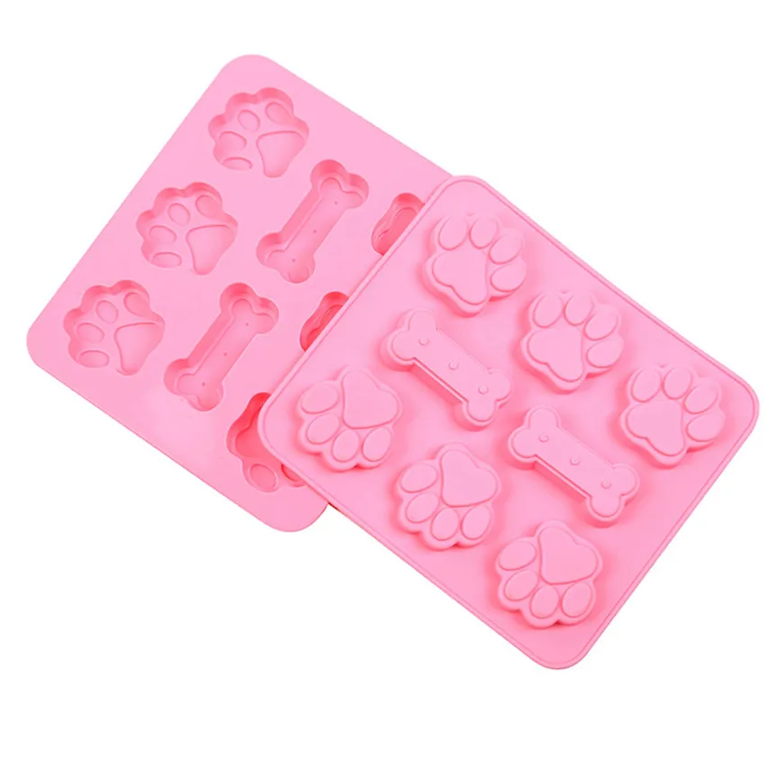 

8 Grids Silicone Ice Cubes Frozen Mini Food Grade Ice Tray Fruit Maker Bar Party Pudding Tool Kitchen Accessories Dog and Bone