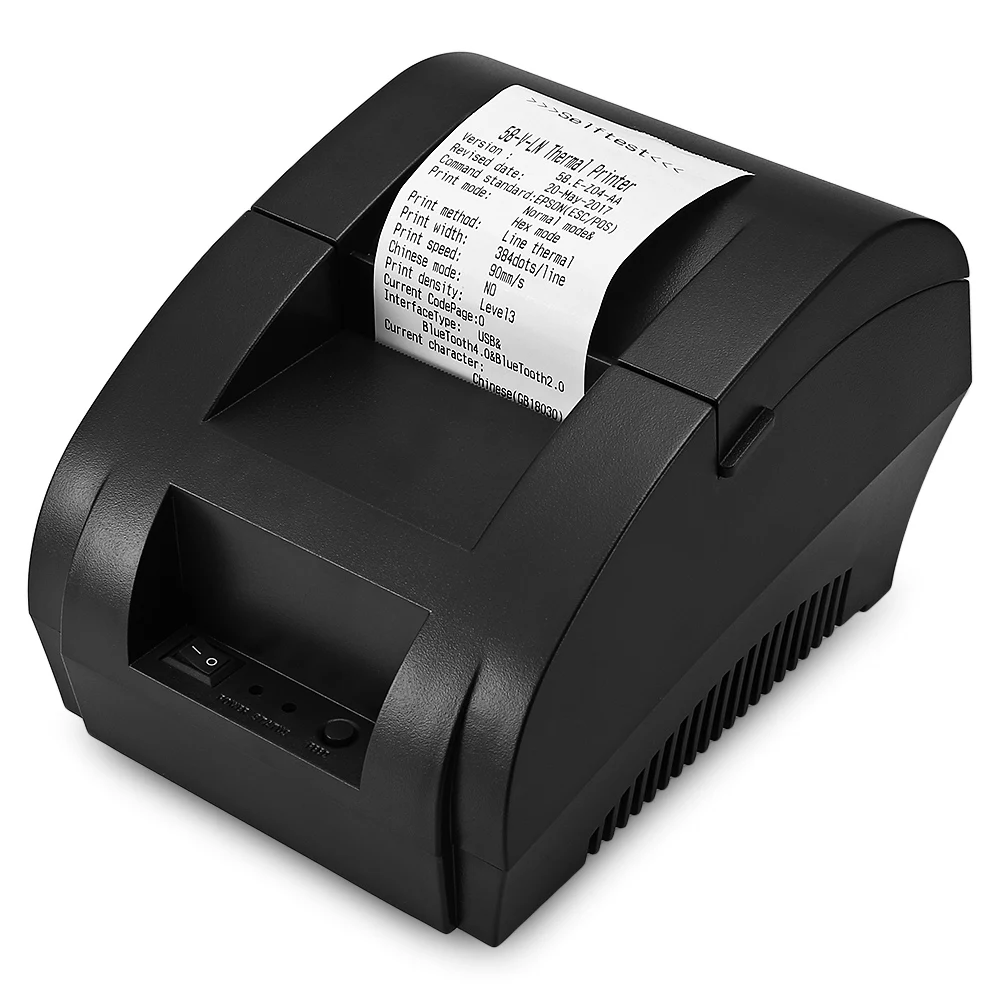 

New ZJIANG ZJ-5890K-LAN Portable Printer Bluetooth Thermal Printer Receipt Machine with USB Port for Android iOS