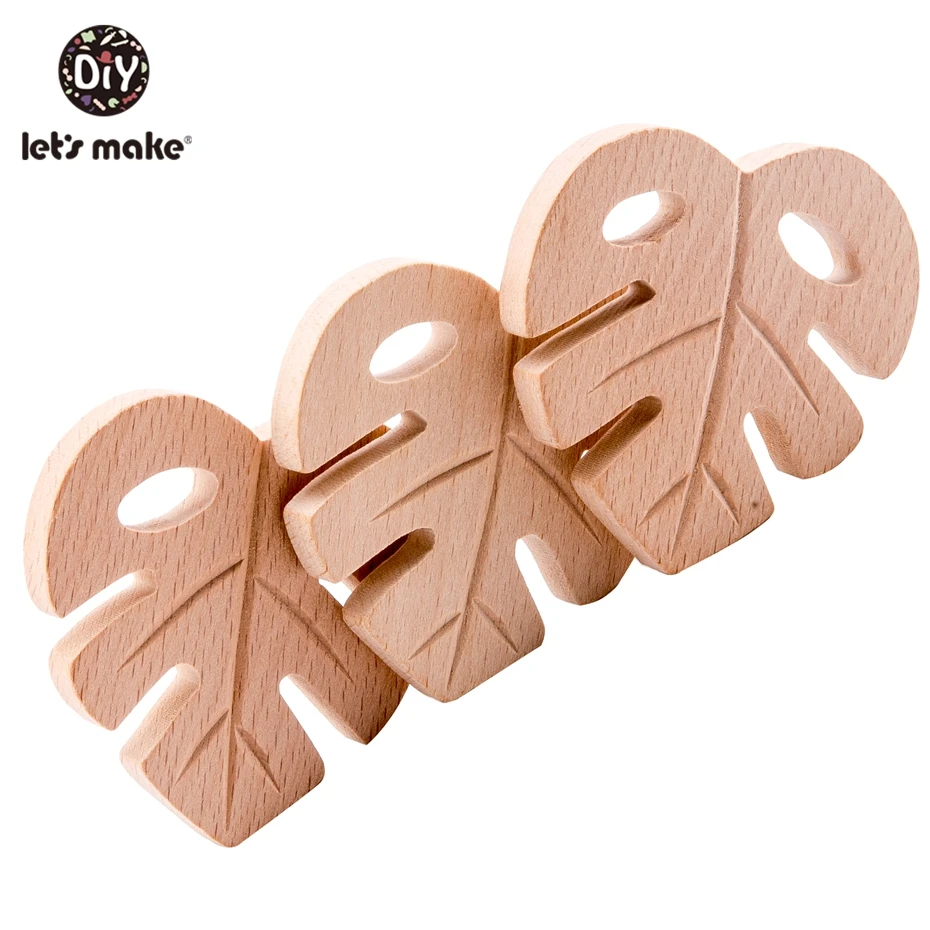

Let's Make 20Pc Beech Wood Teether Sheet Wooden Decoration Toys Accessories DIY Pendant Graffiti Rodent Craft Teether Toy infant