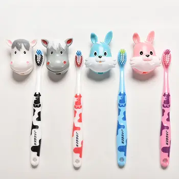 

kid Toothbrush For little Boy Girl Tooth Brush Toddler Teethbrush Lovely Cartoon Cows Rabbit toothbrush baby silicone toothbrush