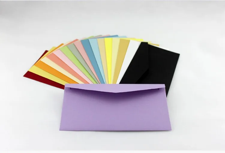 5# разъемная застежка-молния бумажные конверты Цветной Envelopes130 GMS 220x110 мм конверты толстые Цветной конверты 100 шт