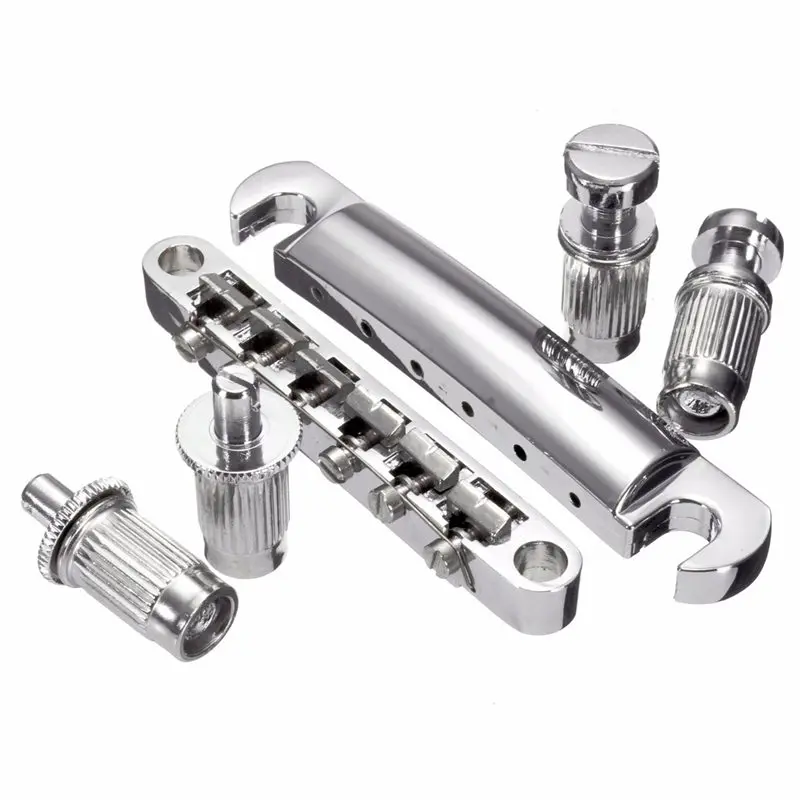 

NEW Chrome Plated Tune-O-Matic Bridge Lock Tailpiece Guitar Replacement Parts Accessories For Gibson For Les Paul Guitar