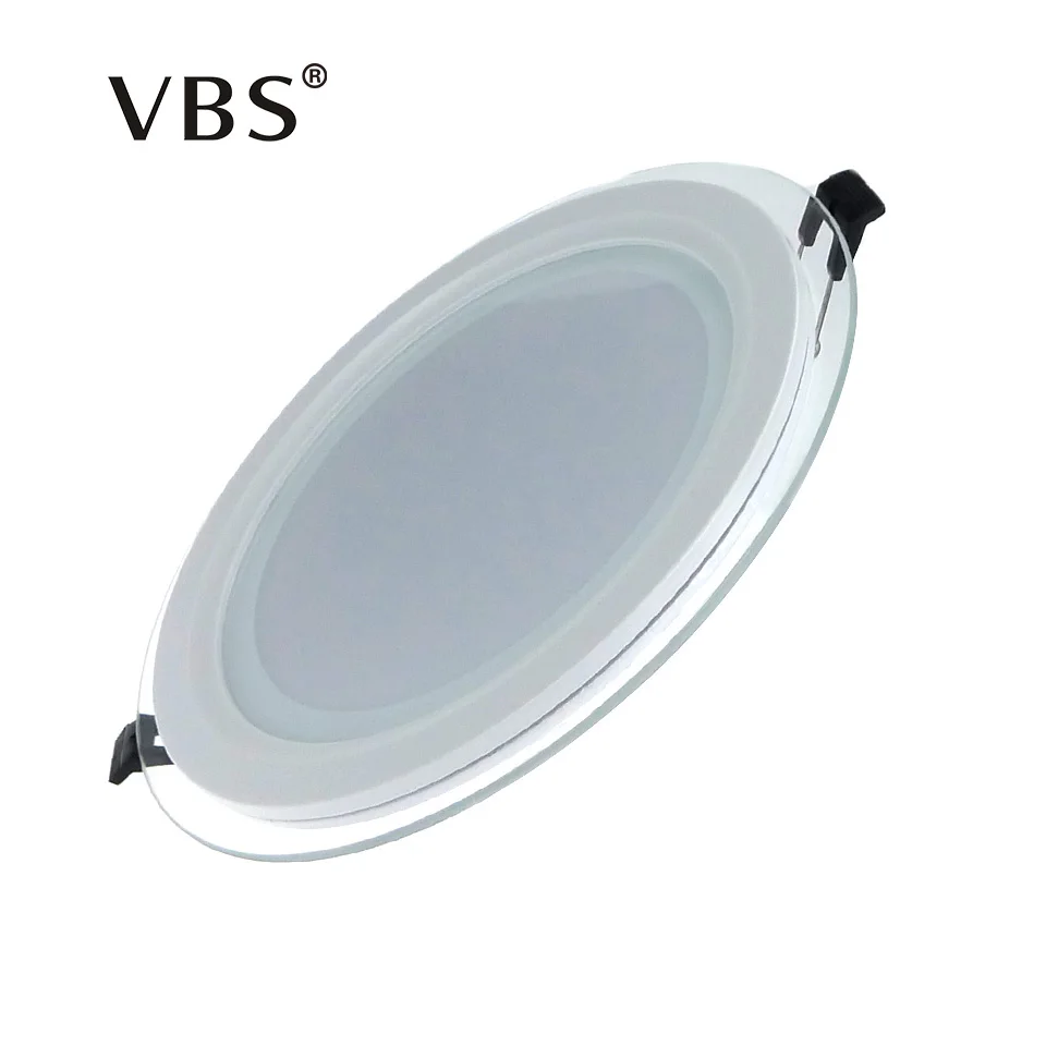 Led Downlight Dimmable Round 6W 12W 18W Glass Cover Panel Downlights 220V 110V Led Ceiling