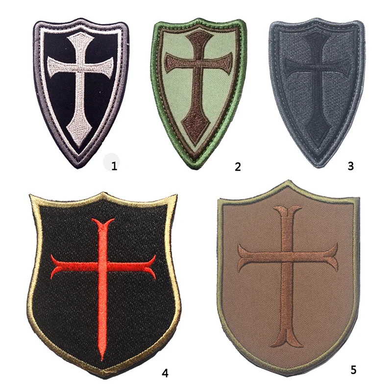 

CROSS CRUSADER SHIELD NAVY SEAL DEVGRU ARMY TACTICAL BADGE MULTICAM 3D EMBROIDERED MORALE PATCH FOR JACKETS JEANS BACKPACK CAP