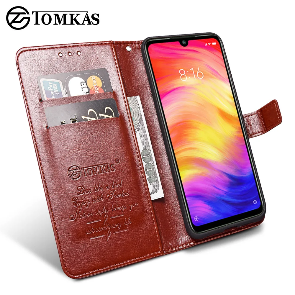 

TOMKAS Flip Case for Xiaomi Redmi Note 7 Cases Vintage Leather Silicone Back Cover Case for Xiaomi Xiomi Xaomi Redmi Note 7 Pro