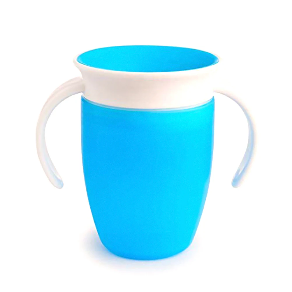 240 мл детская обучающая Питьевая чашка чудо 360 градусов тренировочные чашки без проливания воды чашка с двумя ручками для младенцев