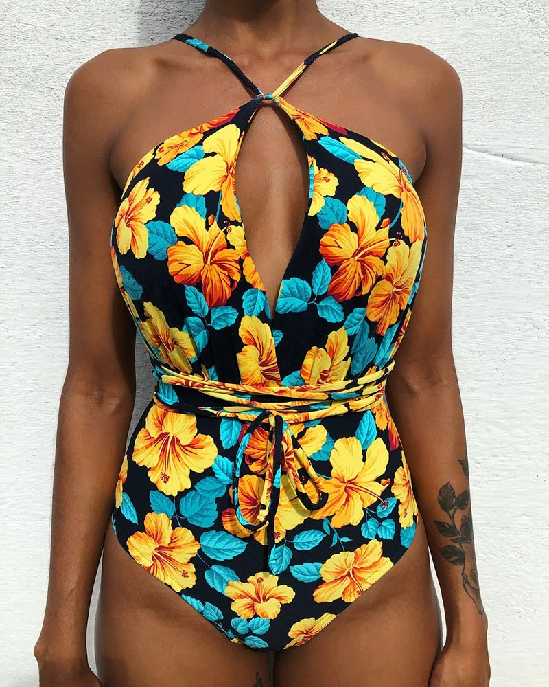 

New 2019 Sexy One Piece Swimsuit Female Backless Bodysuit Brazilian Monokini Swimwear Women Bathing Suit Swimming Beach Wear