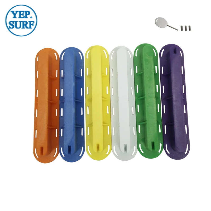 Surf Paddling Single Tabs Fins Box Green/Orange/Blue/Purple/Red/Yellow Plastic Single Tabs-Fin-Plug