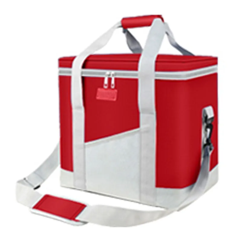 21L Оксфордские алюминиевые Термосумки для пикника для взрослых, мужская сумка-холодильник для еды, ланча, пикника, изолированная сумка, сумка для хранения для пикника на открытом воздухе B - Цвет: Красный