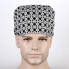 Костюмы хирургические Шапки для врачей и медсестер хлопок скраб Кепки для коротких волос с Sweatbands comfotably