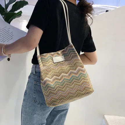 

Women's shoulder bag 2019 spring tide temperament fashion woven small bag shoulder slung female bag super fire