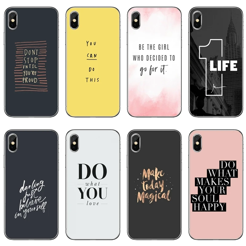 

Simple English word phrase inspirational For Xiaomi Mi 8 SE Pro 6 6X A1 A2 Lite 5 5s 5x 4 4c mix max 2 3 note Soft phone case