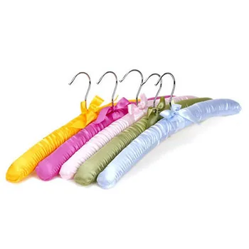 

[Free shipping]Mixed Color Pastel Satin Padded Hangers/Clothes Hanger (20 pieces/ Lot)