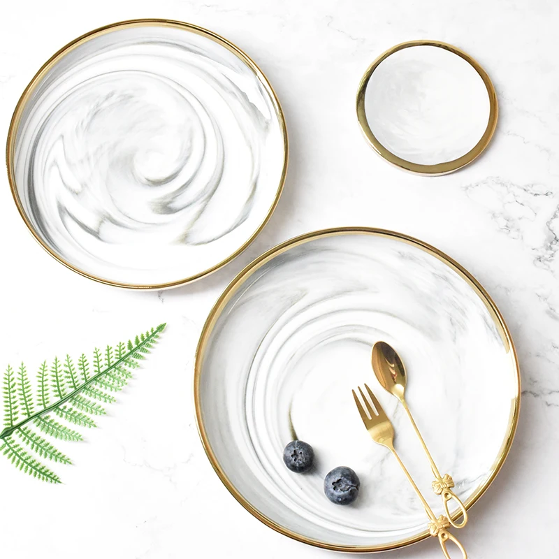 

Marble Ceramic Dinner Plates Dish Plate Dinnerware Plate Decoration Cake Dessert Plate