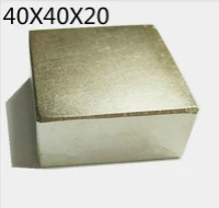 N52 1 шт. Блок 40x40x20 мм супер мощный сильный редкоземельный блок NdFeB магнит неодимовые магниты 40x40x20 40*40*20