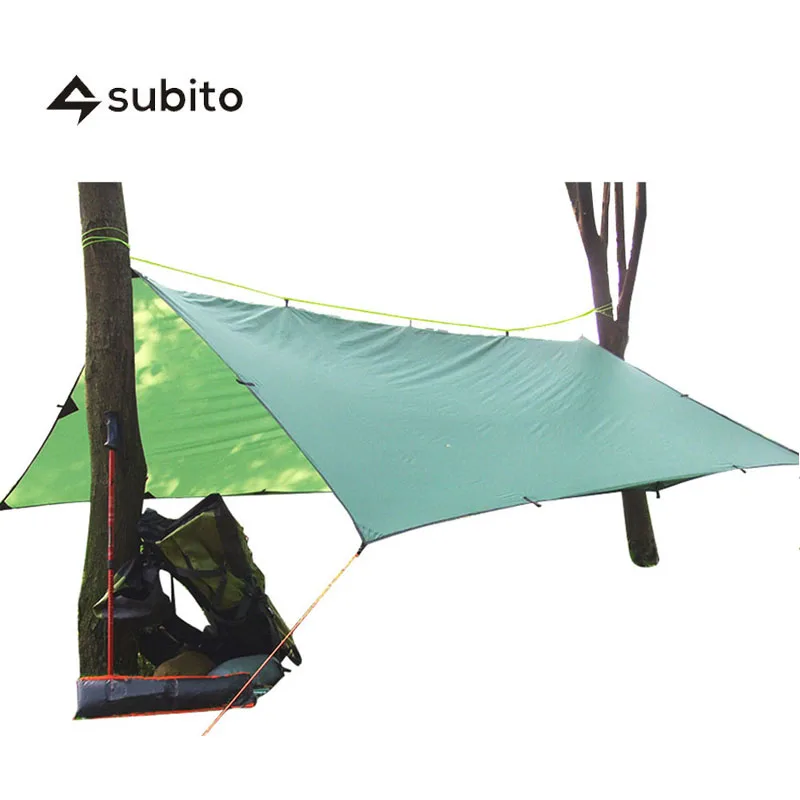 

SUBITO 4.5m*6m Multi-function Outdoor SIL Tarp Waterproof High Quality Sun Shelter Super Light Camping Tarp Travel Camping Tent
