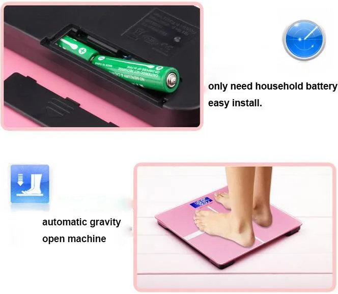 Precision 180KG 0.1KG Personal Scales Electronic Bathroom Human Body Floor Scale Portable Body Weighing Balance Weight Device