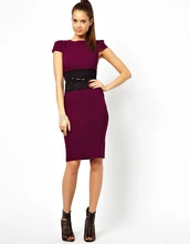 2014 neue vestidos europäische und amerikanische Dame Casual Clubwear Schößchen Bodycon Spitze Frau Kleid