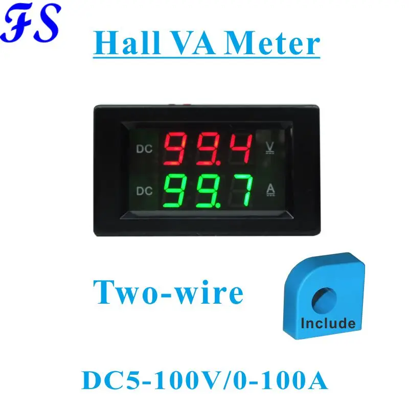 Buy LED Digital Voltmeter Ammeter Two Wires DC 5 100V