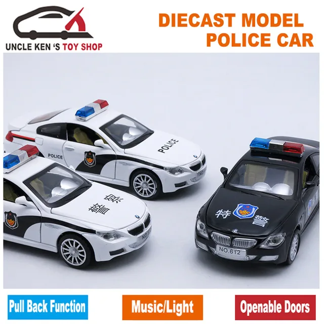 15CM Metal Car, 1/32 Scale Diecast Model Police Toys Car