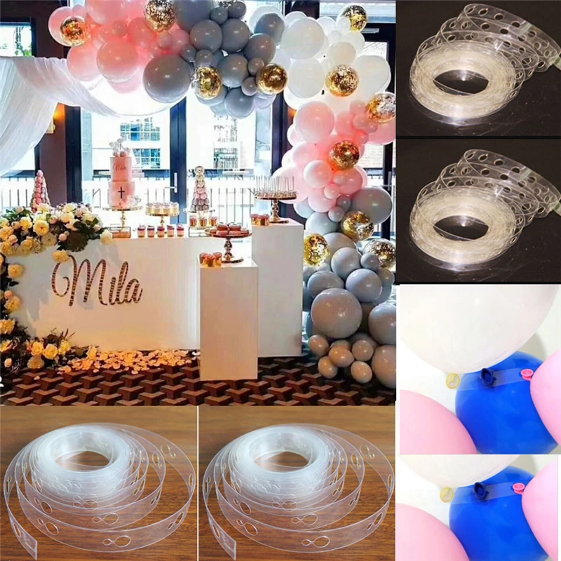 

Balloon Chain Plastic DIY Balloon Arch Frame Kit Column Water Base Stand Wedding Birthday Party Decor Festive Supplies 5mx2cm