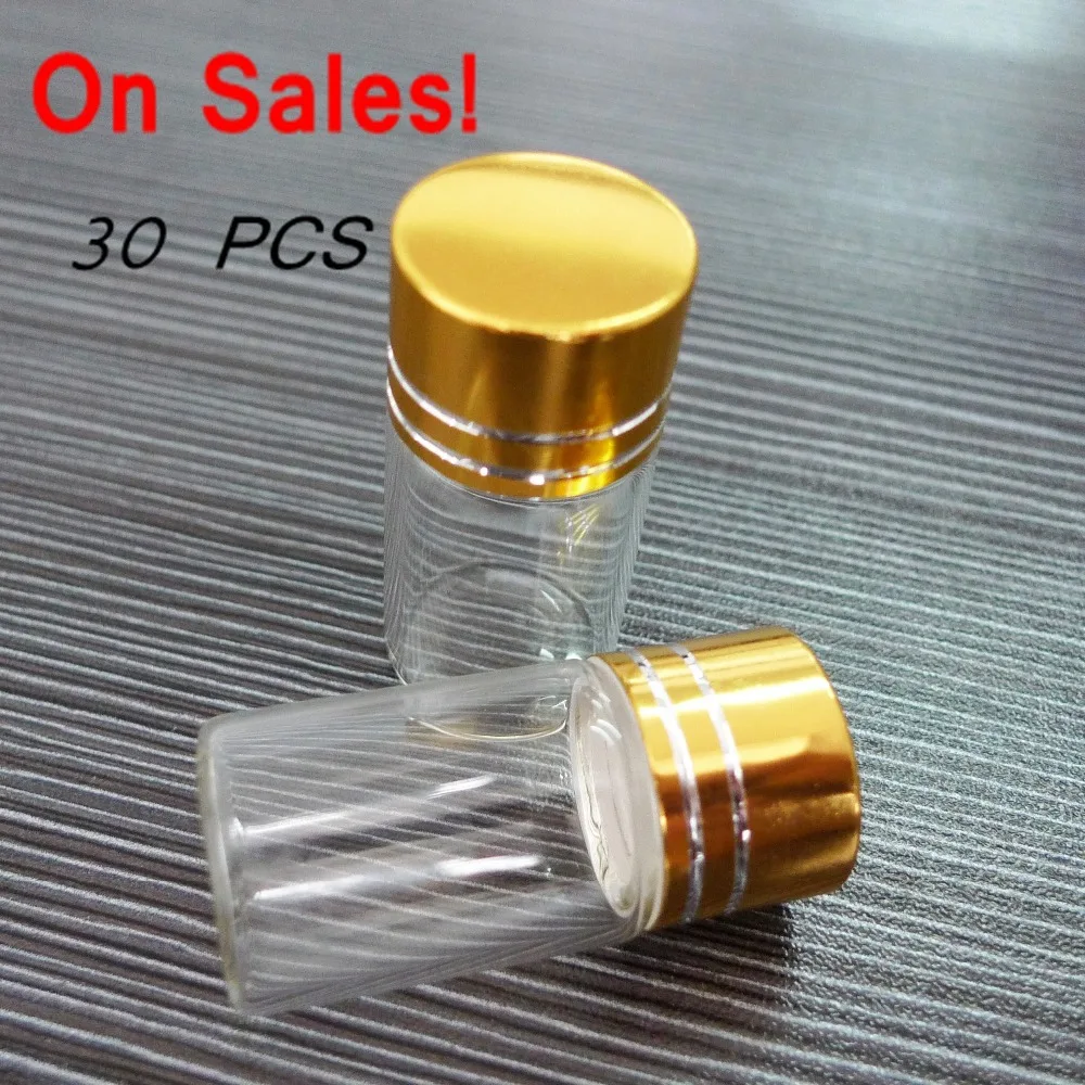 30 PCS 6ML 22*35mm Mason Jar Empty Tranparent Lot Small Glass Bottle