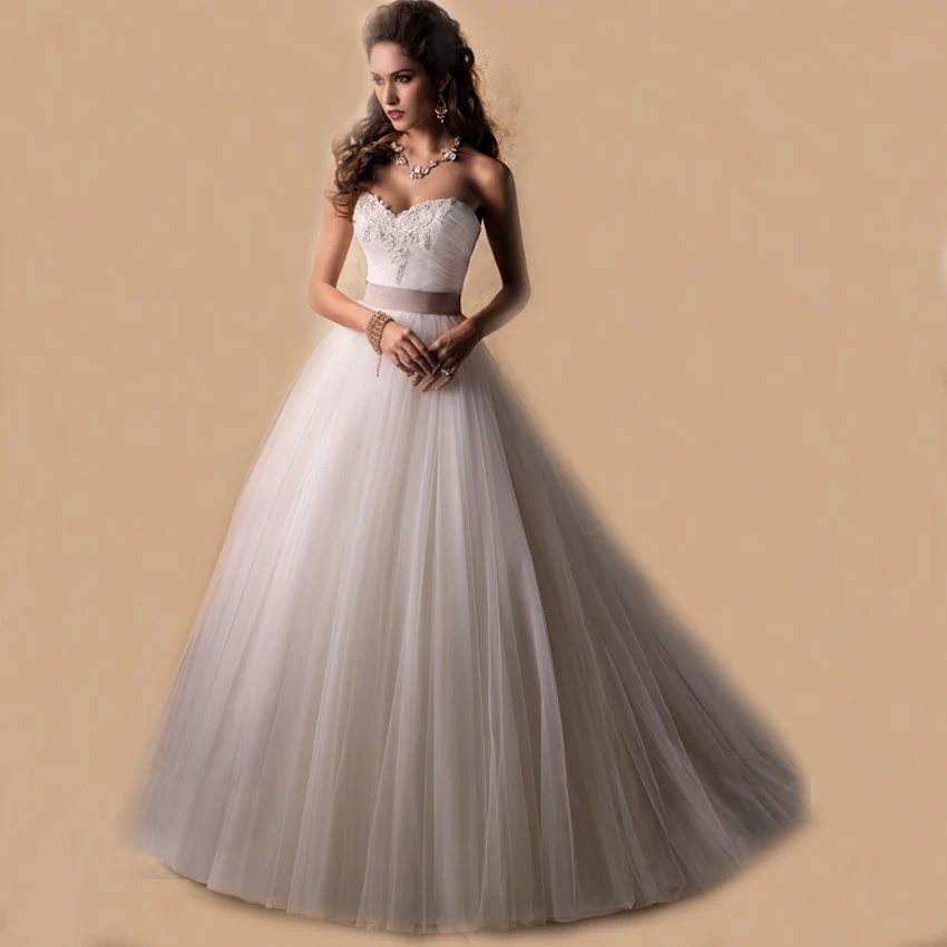 

Vnaix W2006 Simple Elegant Cap Sleeve Sweetheart with Jacket Pleated Top Part A Line Long Lace Wedding Dresses 2015