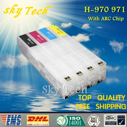 4PK пустой Заправляемый картридж для HP970XL HP971XL костюм HP Officejet Pro X451dn X451dw X476dn X476dw X551dw