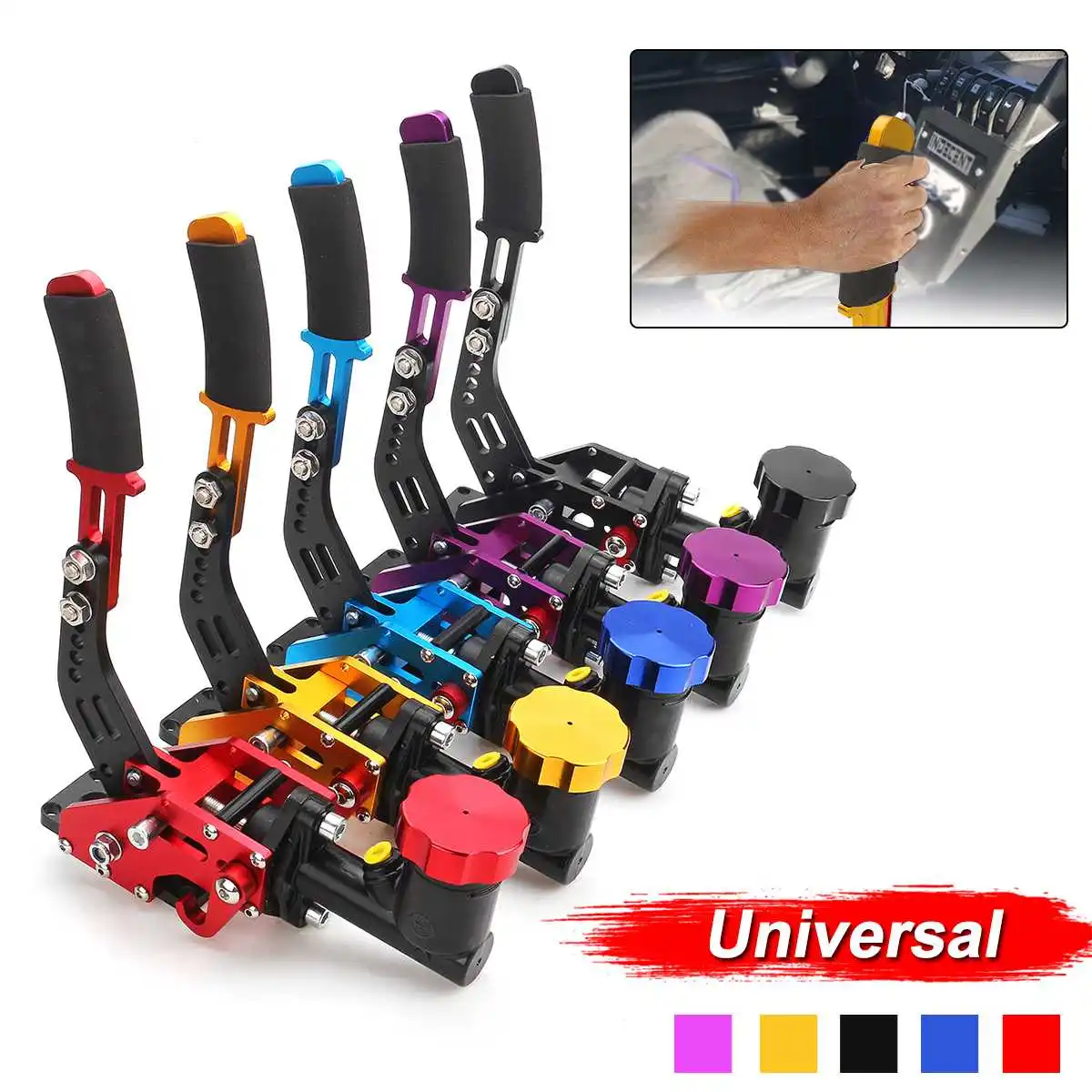 

Universal Aluminum Alloy Racing Car Hydraulic E-BRAKE Drift Lever Handbrake Gear With Oil Tank Purple/Black/Red/Blue/Gold