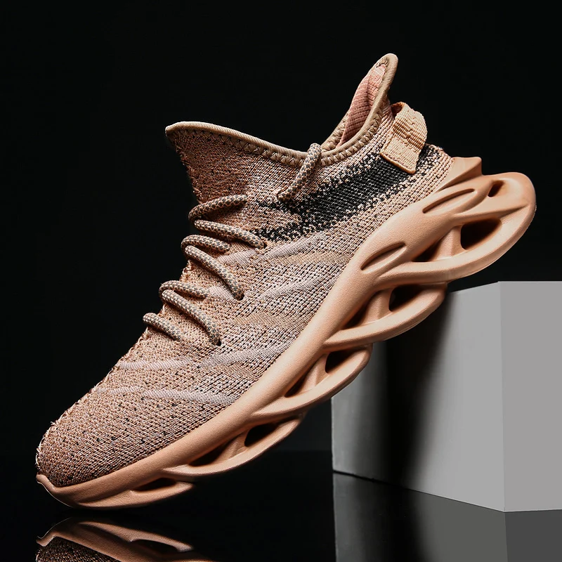 

Men Running Shoes Camouflage Twist bottom Popular Light weight Slow Shock Breathable Stretch Unisex Woman Jogging Sport Shoes