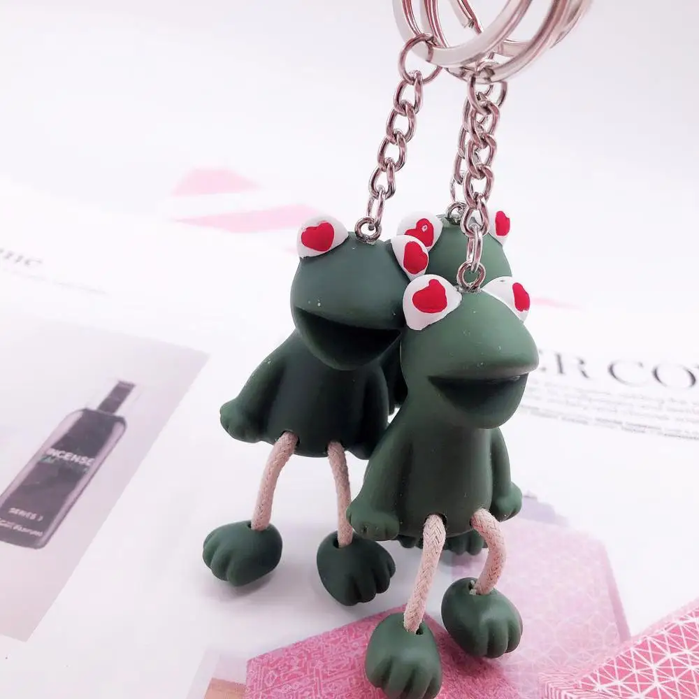 

Fashion Fortune Frog Copper Coin Green Cute Frog Pendant Purse Handbag Car Key Keyring Keychain Birthday Fashion Friend Gift