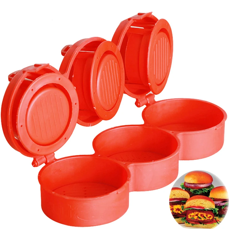 New1pc Plastic Burger Press DIY Hamburger Mold Stuffed Slider Patty