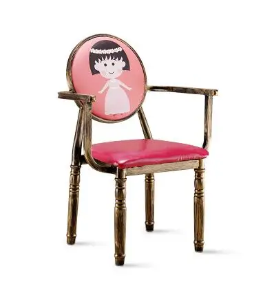Ретро стул барный современный простой железный арт Американский барный стул вращающийся Лифт стул Европейский барный стул семьи сзади
