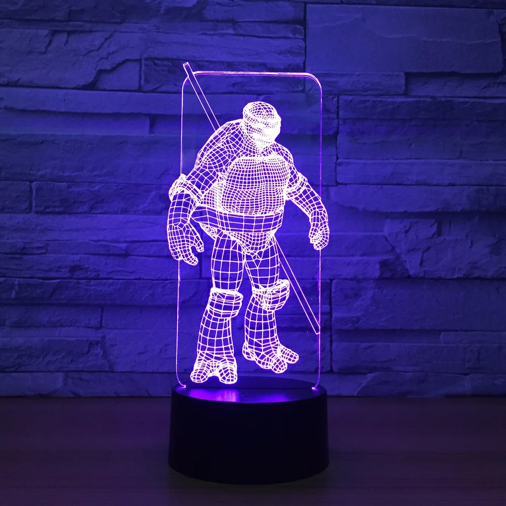 Ninja Turtle 3D Visual Bulb Optical Illusion Colorful Table Lamp LED Night Light Novelty Transparent Acrylic Lampara Kids Gift Ninja Turtle 3D Visual Bulb Optical Illusion Colorful Table Lamp LED Night Light Novelty Transparent Acrylic Lampara Kids Gift