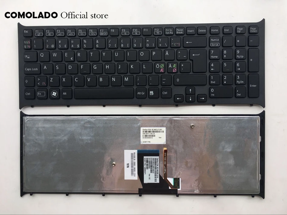 

ND Nordic keyboard For SONY VPC-CB Series VPC-CB17EC CB35EC CB36EC CB8EC CB8 CB35 PCG-71612T CB8EC CB36EC Backlit keyboard