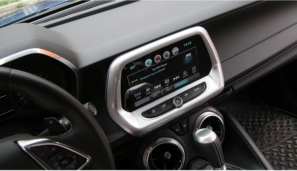 MOPAI салона навигация Экран панель GPS украшения рамки крышка Стикеры для Chevrolet Camaro аксессуары для укладки волос