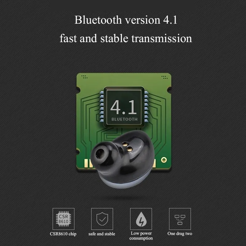 Vtin Mini Wireless Bluetooth Earphones In Ear Earpiece Invisible Headset Handsfree Magnet USB Charger Earbuds Cordless Earphones (6)