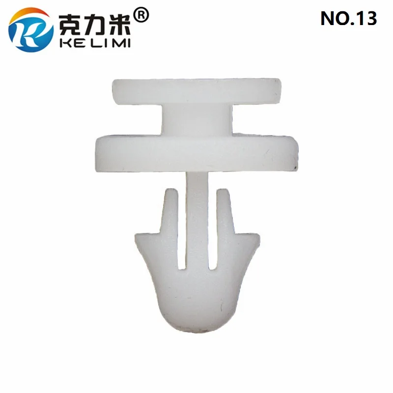 

KE LI MI NO.13 50PCS Two-layer White Plastic Retainer For GM Car Vehicle Buckle Fixed Door Panel Trim