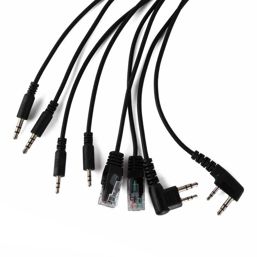 2 шт. 8 в 1 USB кабель для программирования YAESU BAOFENG UV-5R для Kenwood для Motorola радио для ICOM Retevis H777 рация