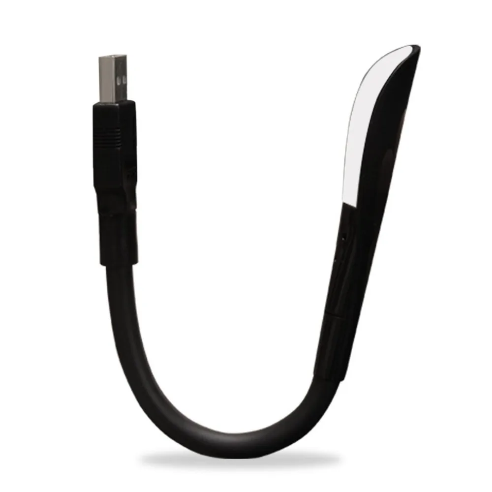 Flexible USB charging LED Book Light Portable Mini Rechargeable Treasure Energy Saving Lamp Power Bank Desk Reading Black | Освещение