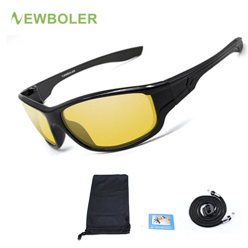 NEWBOLER поляризационные солнцезащитные очки для велоспорта желтые коричневые цветные линзы мужские велосипедные очки для спорта на открытом воздухе UV400 Tawny Len - Цвет: Yellow no box No 1